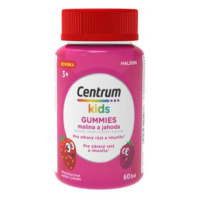 Centrum kids GUMMIES malina a jahoda želé s Vitamínmi a minerálmi 60 ks