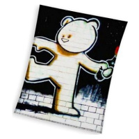 CARBOTEX detská deka Banksy Medvedík Mild Mild West 150 × 200 cm