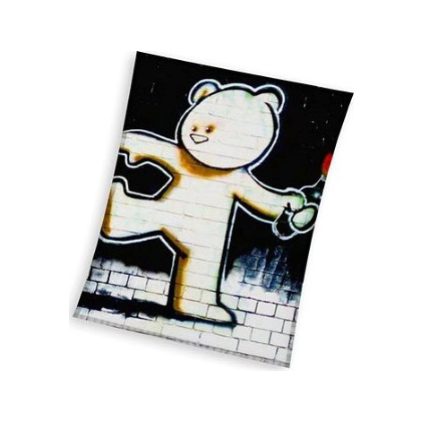 CARBOTEX detská deka Banksy Medvedík Mild Mild West 150 × 200 cm