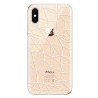 Odolné silikónové puzdro iSaprio - Abstract Triangles 03 - white - iPhone XS