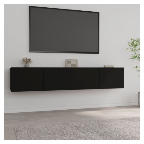 vidaXL TV stolíky 2 ks čierne 80x30x30 cm spracované drevo