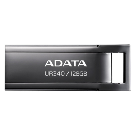ADATA Flash Disk 128GB UR340, USB 3.2 Dash Drive, kov lesklá čierna
