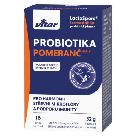 VITAR Probiotiká + vláknina + vitamín C a D 16 sáčkov Vitar Veteriane
