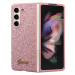 Guess PC/TPU Glitter Flakes Metal Logo Zadný Kryt pre Samsung Galaxy Z Fold 5 Pink