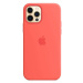 Silikónové puzdro Apple na Apple iPhone 12/12 Pro MHL03ZM/A Silicone Case with MagSafe Pink Citr