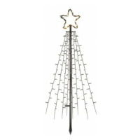 LED vianočný strom kovový, 180 cm, vonkajší aj vnútorný, 3000K, časovač (EMOS)