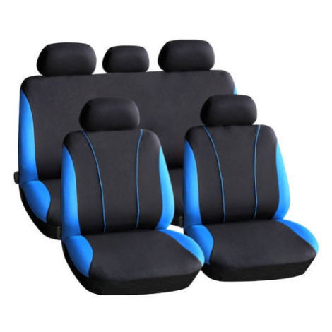 Sada poťahov na sedadlá - modrá / čierna  - 9 kusová - HSA001
