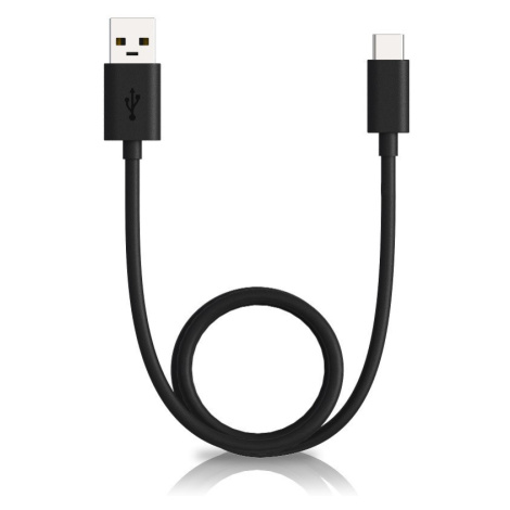 Nabíjací a dátový kábel USB, USB Type-C, 100 cm, 3000 mA, Motorola, čierny, továrenská výroba, S