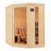 Juskys Infračervená sauna/ tepelná kabína Esbjerg s triplexným vykurovacím systémom a drevom Hem