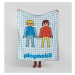 Detská deka z mikrovlákna 130x130 cm Checkerboard – Playmobil