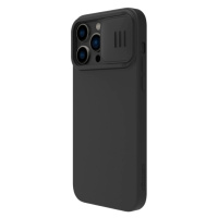 Silikónové puzdro na Apple iPhone 14 Pro Max Nillkin CamShield Silky Magnetic čierne