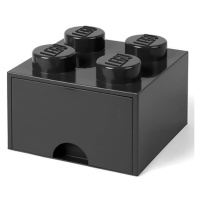 LEGO® úložný box 4 - so zásuvkou čierna 250 x 250 x 180 mm