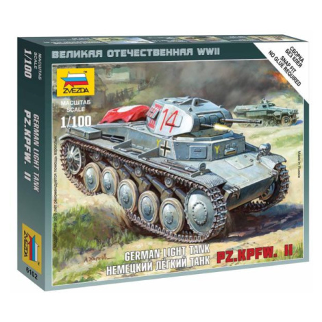 Wargames (WWII) tank 6102 - German Panzer II (1:100) Zvezda