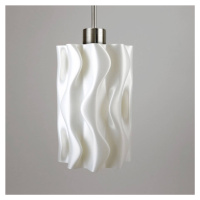 Závesná lampa Amöbe, 3D tlač, biela