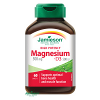 Jamieson Magnesium 500 mg + Vitamin D3 500 IU High Potency 60tbl