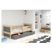 Expedo Detská posteľ FIONA P1 COLOR + ÚP + matrace + rošt ZDARMA, 90x200 cm, biela/grafit