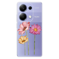Odolné silikónové puzdro iSaprio - Three Flowers - Xiaomi Redmi Note 13 Pro