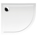 RENA L sprchová vanička z liateho mramoru, štvrťkruh 90x80x4cm, R550, ľavá, biela 72890