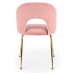 Sconto Jedálenská stolička SCK-385 ružová/zlatá