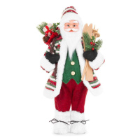 Dekorácia MagicHome Vianoce, Santa s lyžami, 46 cm