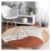 Prateľný okrúhly koberec v tehlovej farbe vhodný pre robotické vysávače ø 80 cm Comfort – Mila H