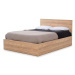 Dvojlôžková posteľ s úložným priestorom s roštom 160x200 cm v prírodnej farbe Kronos – Marckeric