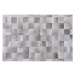 Sivý kožený patchwork koberec 160 × 230 cm ALACAM, 73717