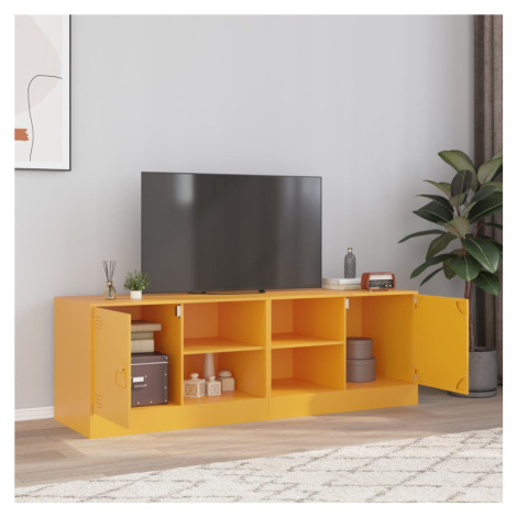 vidaXL TV skrinky 2 ks horčicovo-žlté 67x39x44 cm oceľ