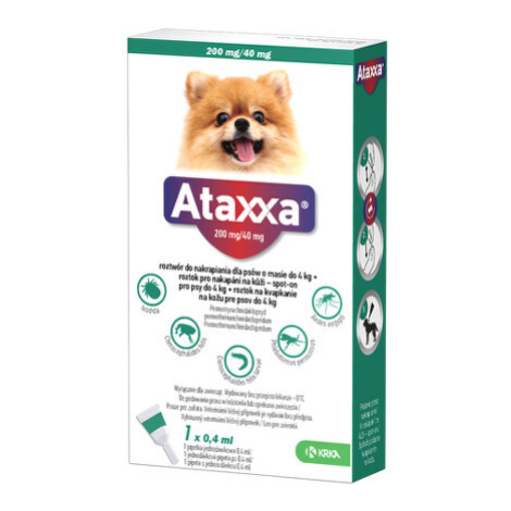 ATAXXA 200 mg/40 mg psy do 4kg roztok 0,4 ml