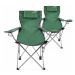 Divero 35943 Sada 2 ks skladacia kempingová stolička s vankúšikom - zelená