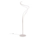 Biela LED stojacia lampa s kovovým tienidlom (výška 160 cm) Nala – Trio Select