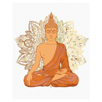 Diamantové maľovanie - BUDDHA A ORNAMENTY II Rámovanie: vypnuté plátno na rám, Rozmer: 40x50 cm