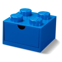 Modrý stolový box so zásuvkou LEGO®, 15 x 16 cm
