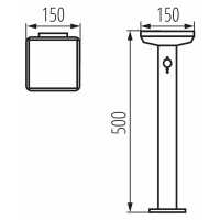 Svietidlo solárne LED 5W, SOLCA L PV 50-B, 4000K, 500lm, senzor, IP44 (Kanlux)