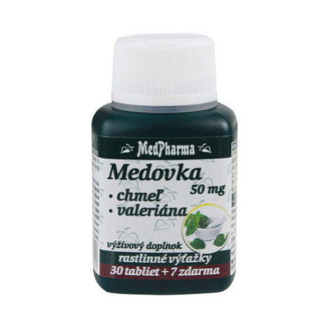 MEDPHARMA Medovka 50 mg + chmeľ + valeriána 30 + 7 tabliet ZADARMO