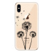 Odolné silikónové puzdro iSaprio - Three Dandelions - black - iPhone XS