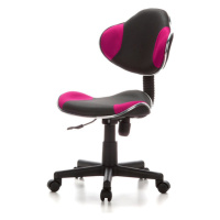 hjh OFFICE Detská otočná stolička KIDDY GTI-2 (sivá/ružová)