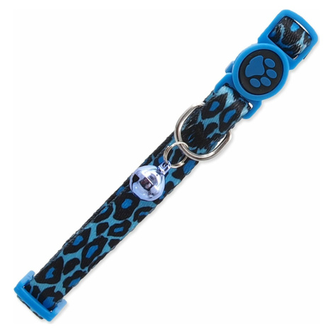 Obojok Active Cat nylon XS leopard modrý 1x19-31cm