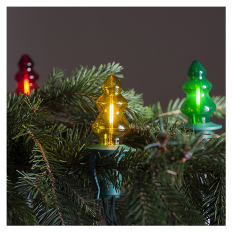 Svetelná reťaz Stromček farebný, 12 žiaroviek Filament, predlžovacia