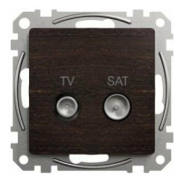 TV SAT zásuvka priebežná 7dB, Wenge, Sedna Design (Schneider)