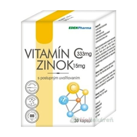 EDENPharma VITAMÍN C + ZINOK, 30 ks