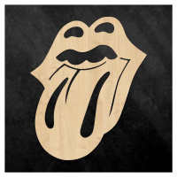 Drevený znak na stenu - The Rolling Stones, Javor