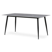 Sconto Jedálenský stôl LUCIAN sivý mramor/čierna, šírka 160 cm