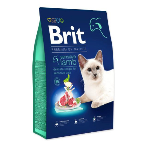 Krmivo Brit Premium by Nature Cat sensitive Lamb 8kg