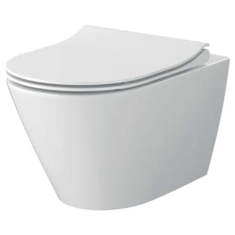 CERSANIT - SET C199 závesná WC misa CITY so sedadlom Soft-close, vírové splachovanie VORTEX S701