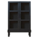 Čierna vitrína z borovicového dreva 107x160 cm Bonk – Basiclabel