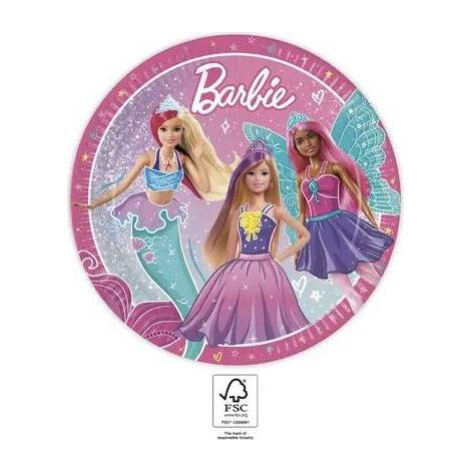 Papierové taniere Barbie 23cm, 8ks - Procos - Procos