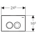 Geberit Geberit, splachovacie tlačidlo pre modul Delta35, UP100, biela, 115.135.11.5
