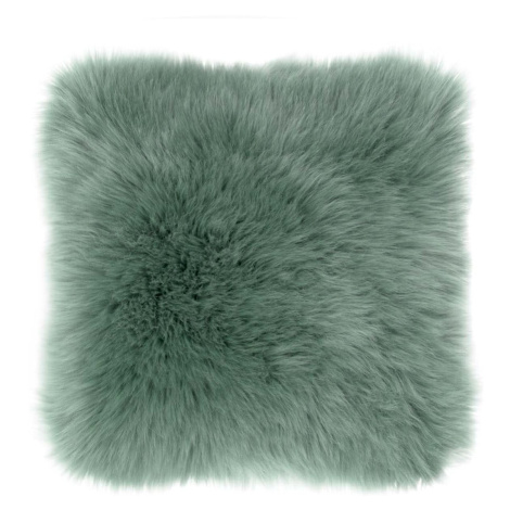 Zelený vankúš Tiseco Home Studio Sheepskin, 45 × 45 cm