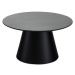 Konferenčný stolík v tmavosivej a čiernej farbe s doskou v dekore mramoru ø 80 cm Tango – Furnho